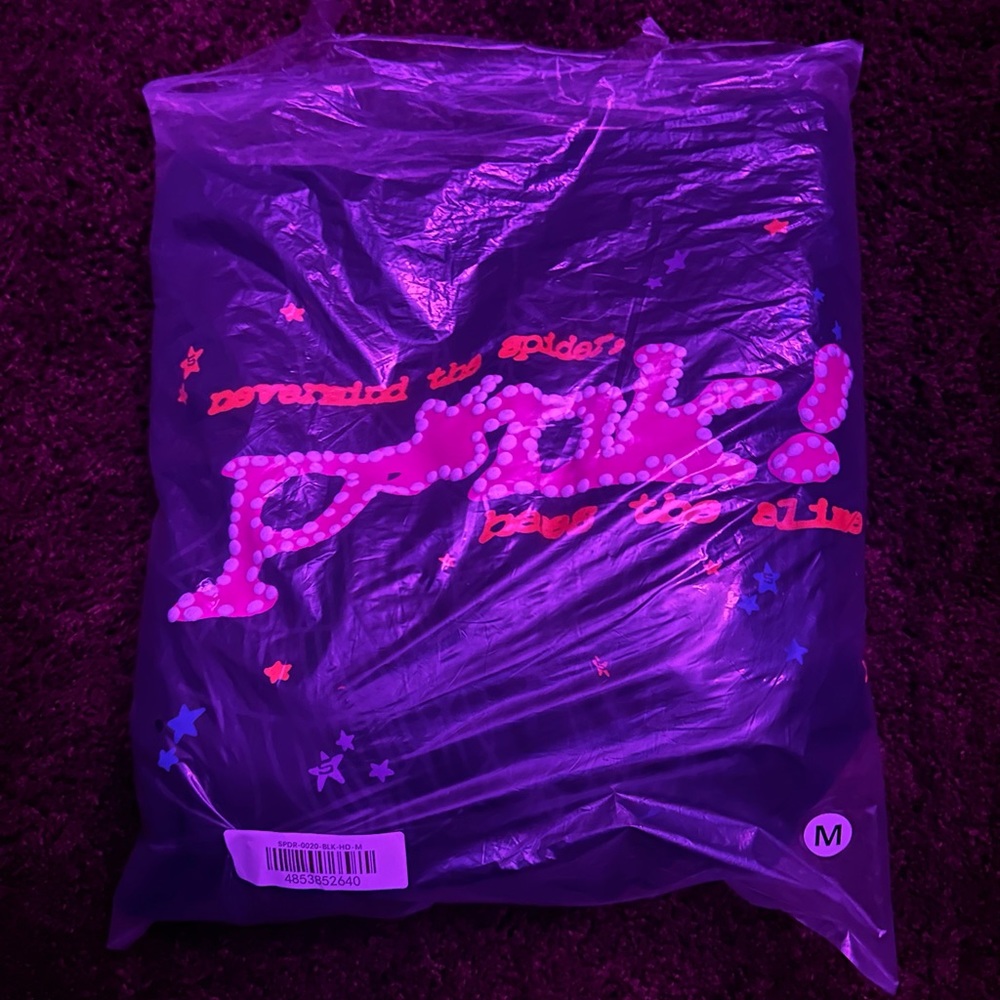 SP5DER P*NK HOODIE BLACK